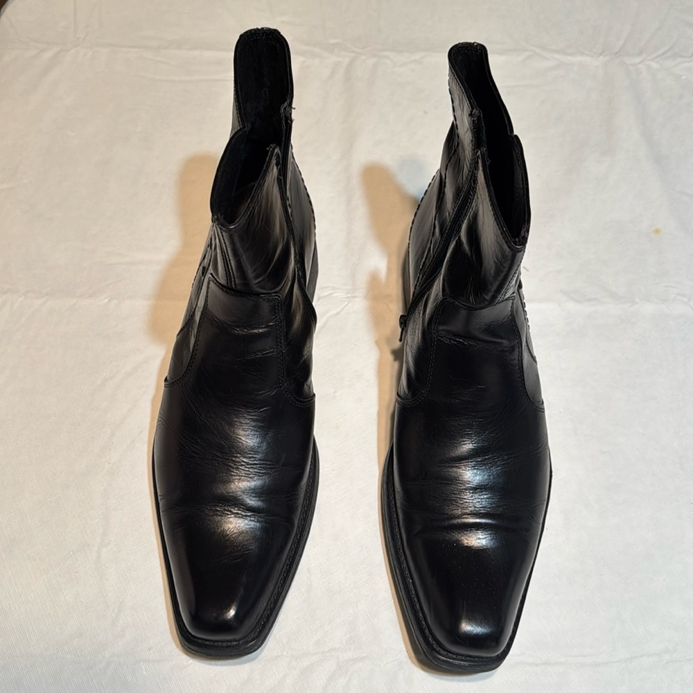 Men, black leather ankle boots, 12, ALDO.